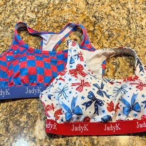 JadyK racer back Bras- bundle checkers & bows S/M
